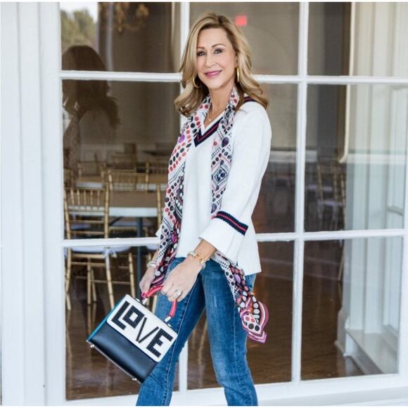 CAbi 'Ace' Pullover Deep V Neck Sweater Style #5639 Size Small - Picture 3 of 9